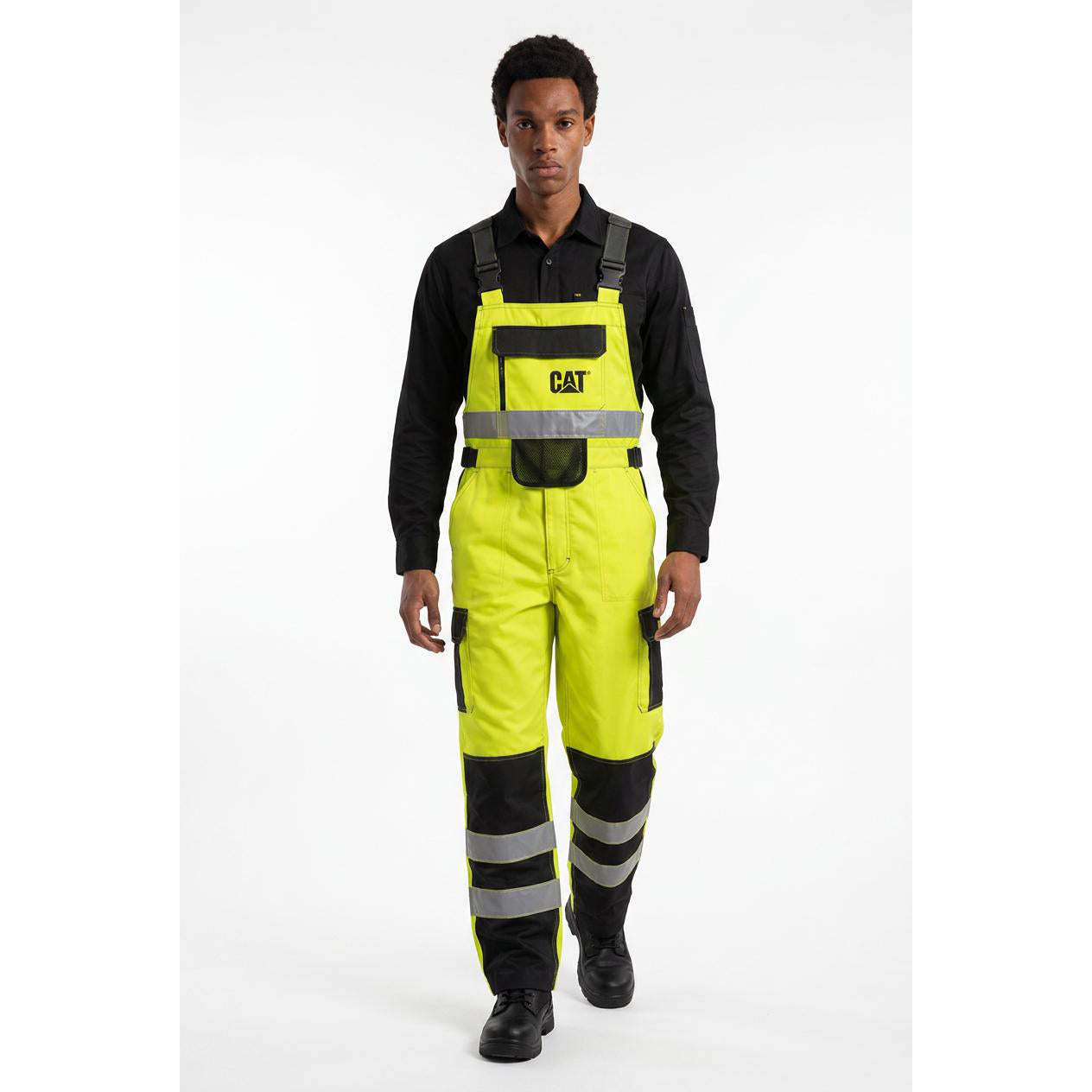 CATERPILAR Branded Bib Coverall Twill Fabric