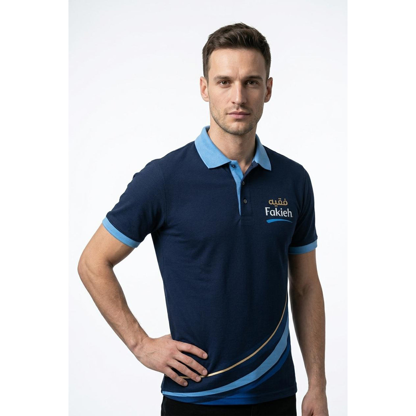 Fakieh Branded Navy Blue Comb Cotton