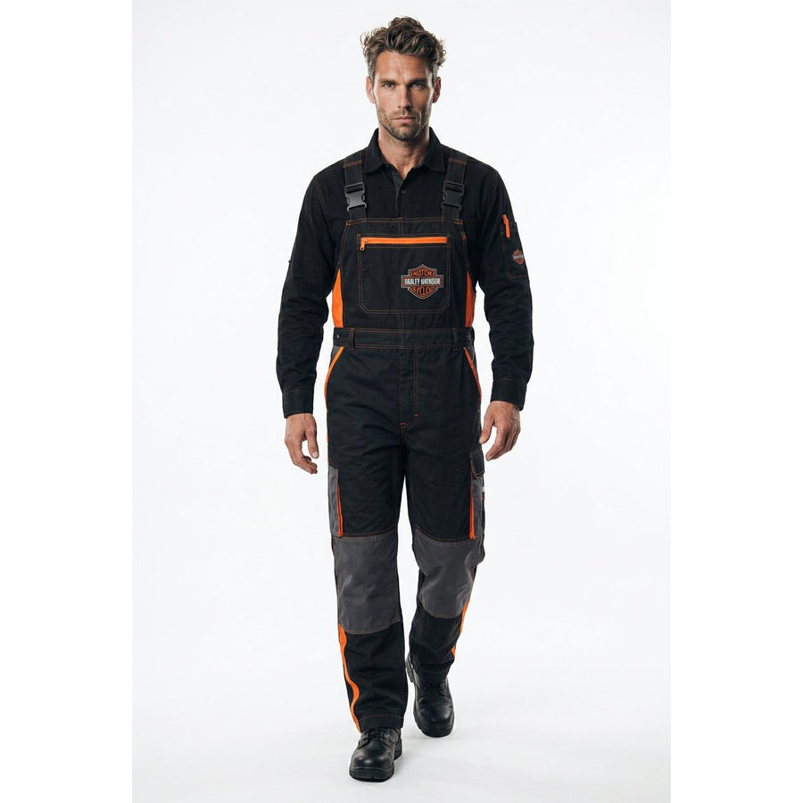 HARLEY DAVIDSON Branded Bib Coverall Twill Fabric