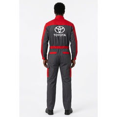 TOYOTA Red Branded Coverall Twill Fabric