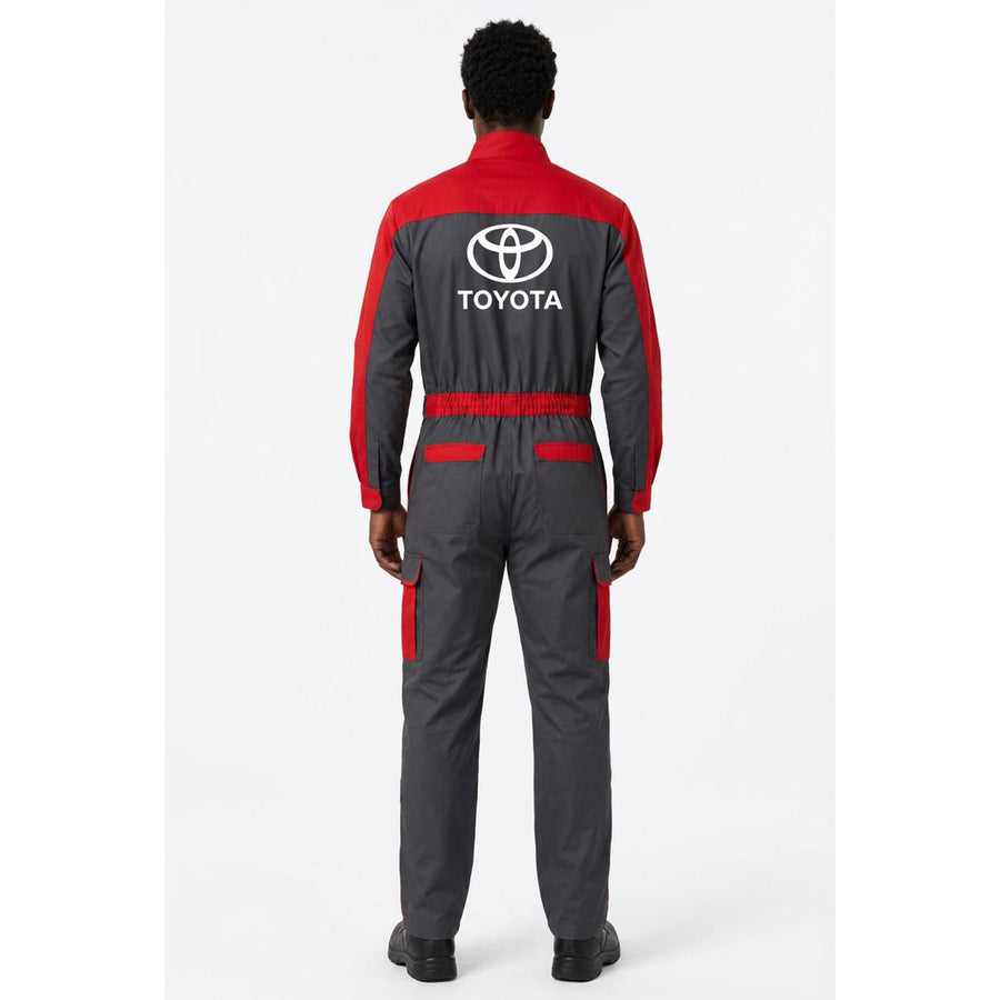 TOYOTA Red Branded Coverall Twill Fabric