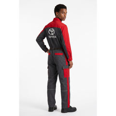 TOYOTA Red Branded Coverall Twill Fabric