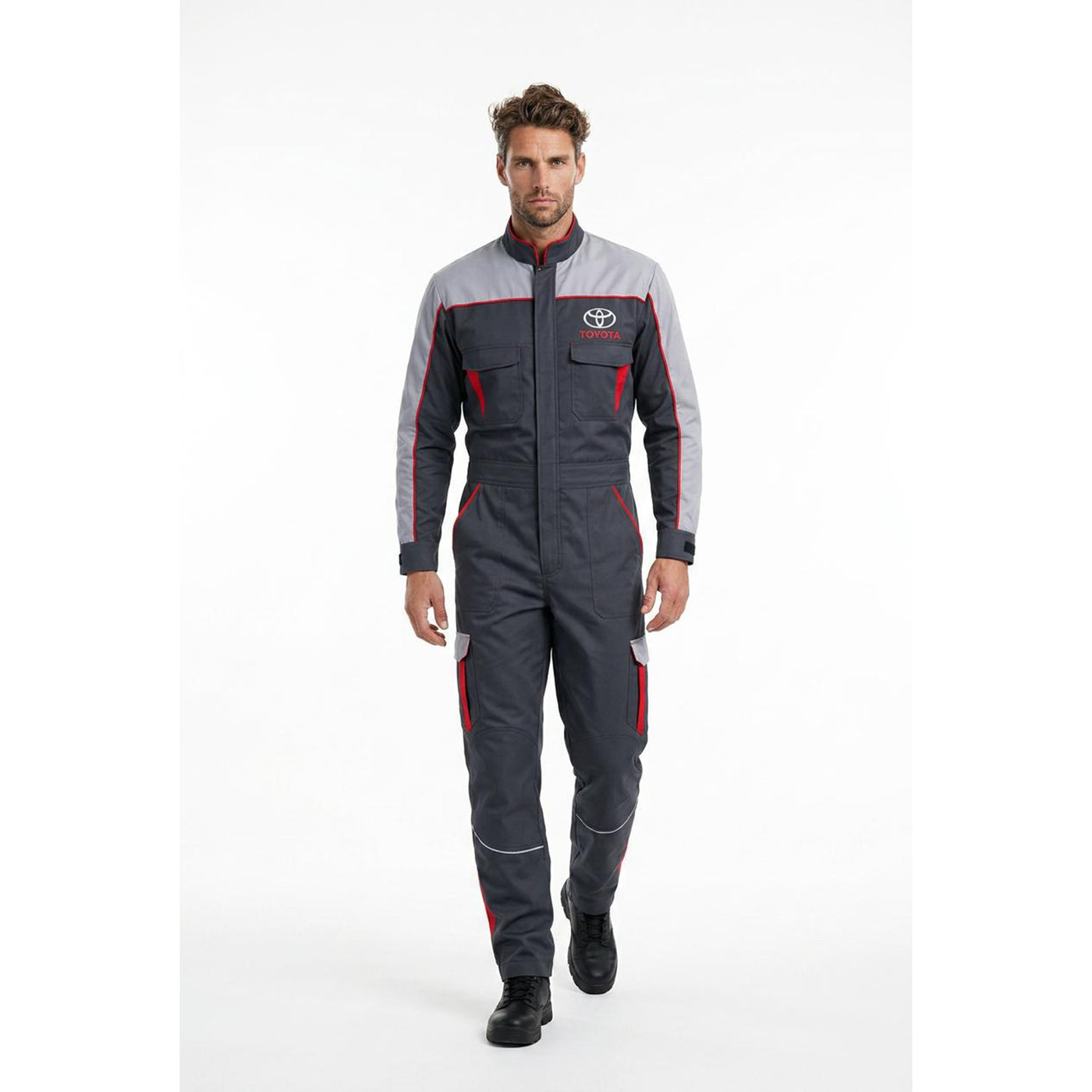 TOYOTA Grey Branded Coverall Twill Fabric