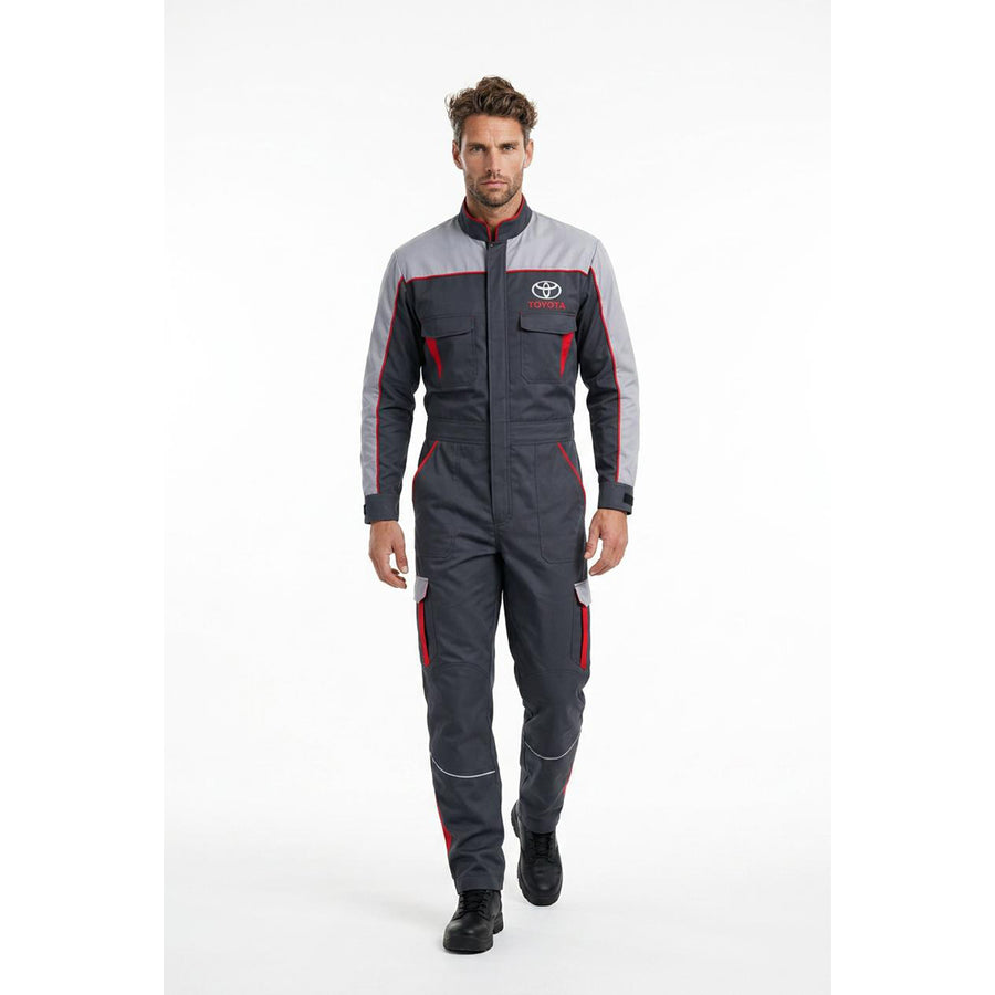 TOYOTA Grey Branded Coverall Twill Fabric