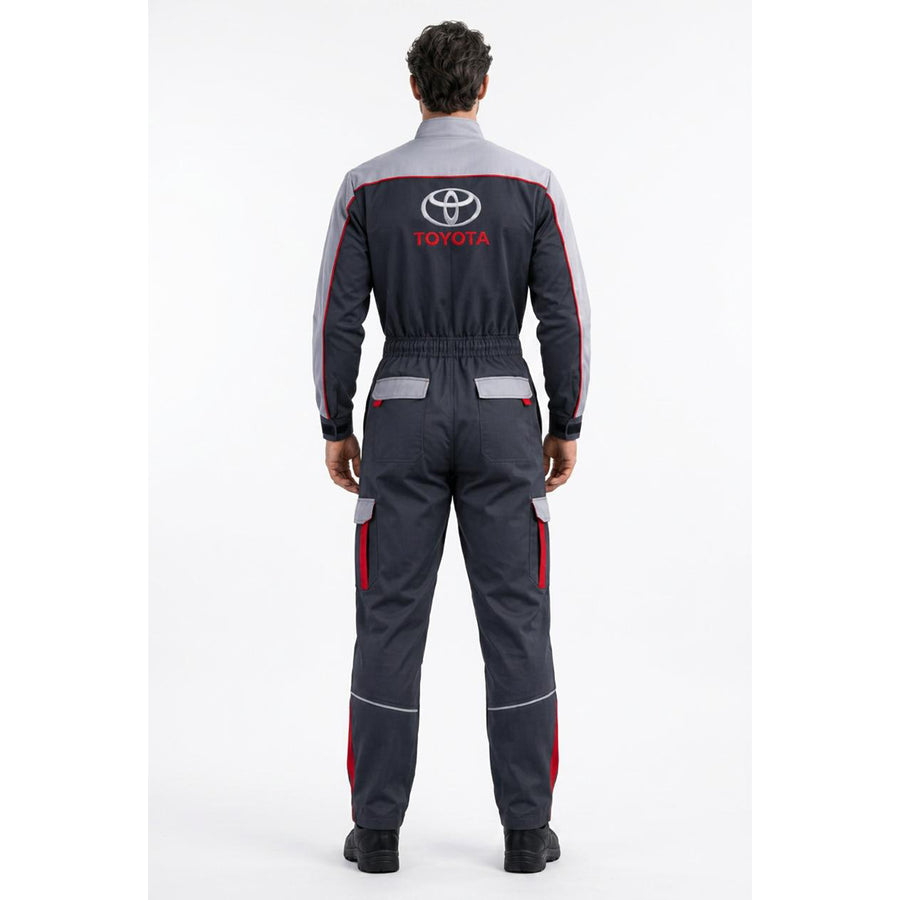 TOYOTA Grey Branded Coverall Twill Fabric