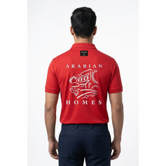 Arabian Home Red Branded Pique Polo