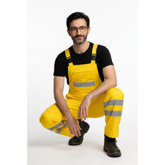 YELLOW Branded Bib Coverall Twill Fabric
