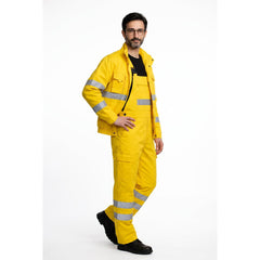 YELLOW Branded Bib Coverall Twill Fabric