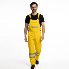 YELLOW Branded Bib Coverall Twill Fabric