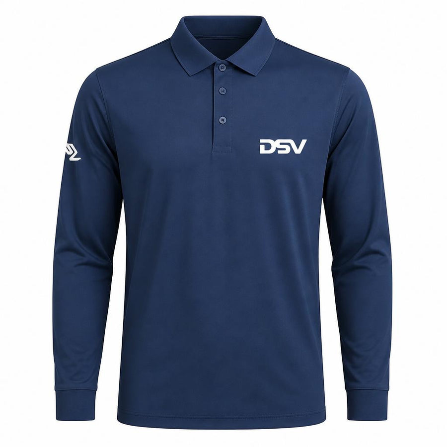 Navy Blue Full Sleeve Dry Fit Polo